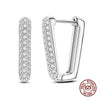 Silver Colorful Zirconium Sun Earrings Square Large Hoop Earrings Women Female Party Earring Jewelry - Image 13