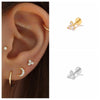 2pcs Silver Zirconia Labret Lip Ring Tragus Cartilage Piercing Stud Earrings for Women Men Earring Jewelry - Image 21