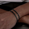 2pcs Stackable Bracelets for Men Teens, Open Cuff Bangle, Twisted Rope Figaro Chain Cuban Link Chain Bracelets Set - Image 9