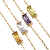 Women Jewelry Gold Plated Stainless Steel Necklace Cz Zircon Pendant 12 Month Birthstone Bracelet - Image 5