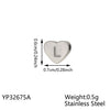 Carlidana High Polish Stainless Steel Silver Color 7 6mm Engraved Letter Alphabet Initial Perforated Heart Charm Accessories - Image 14