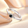 Silver Zircon Adjustable Engagement Rings For Women Wedding Elegant Jewelry Ladies Accessories Gifts - Image 3