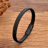 Simple Classic Stainless Steel Bracelet for Women Men Braided Leather Bangles Special Birthday Party Couple Jewelry Gift - Image 4
