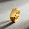 Stainless Steel Rectangular Signet Ring For Men Finger Jewelry Accessories - Image 7