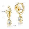 Minimalism Brass Twisted Pear Hoop Earring Women Gold Double Plated Marquise Contour Droplet Huggies Earring - Image 15