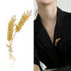 Rhinestone Wheat Ear Brooches for Women Unisex Enamel Wheat Plant Pins Banquet Party Backpack Gifts Jewelry Accessories - Image 3