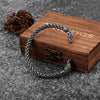 Punk Stainless Steel Viking Dragon Open Bracelets Men Gun Black Norse Runes Cuff Bangles Scandinavian Jewelry Vintage Male Gifts - Image 2