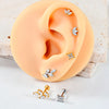 1PC Implant Steel Paved Flat Back Flower 3/4/5/6 Marquise CZ Labret Piercing Internal Thread Tragus Helix Lobe Earring - Image 3