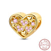 Love Heart Shaped Charms Silver Family Love Friendship Charms Fit Bracelet Bangle Women Jewelry Gifts - Image 13