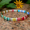 Colorful Tila Bead Bracelet with Contrasting Patterns - Image 34