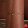 Silver Star Inlaid Opal With Mini Zircon Chain Bracelet For Women Elegant K Gold Jewelry Gift - Image 1