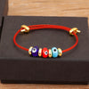 Adjustable Turkish Evil Eye Rope Bracelet in Multiple Colors - Image 1
