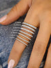 Silver 1.4MM 1.6MM 1.8MM Full Zircon Ring For Women Engagement Wedding Jewelry - Image 7