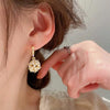 French Pearl Zircon Hoop Earrings for Women Delicate Summer Ball Dangle Earring Jewelry Gifts - Image 3