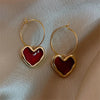 Double Layers Heart Drop Earrings for Women Rhinestone Crystal Korean Bridal Wedding Earring Jewelry - Image 7