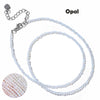 Faceted Gemstones Necklace 2mm Beads Quartz Crystal Tourmaline Lapis Shining Stone Beaded Necklace Choker Jewelry - Image 26