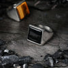 Tiger Eye Punk Rock Stainless Steel Signet Ring For Men Hip Hop Party Jewelry Male Wedding Anel - Image 1