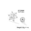 Stainless Steel Snowflake Brooch Pin in Gold-Tone or Silver-Tone - Image 11