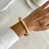 Wide Metal Spring Cuff Bangle with Geometric Coil Design - Image 11