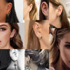 Men's Simple Hoops Earrings Black Color Stainless Steel Clip Earring for Men Women Rock Hiphop Circle Ear 2 Pieces - Image 6