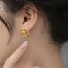 Silver Hoop Earrings Clip Golden Bowtie Ribbon Small Cute For Women Girl Gift Jewelry - Image 39