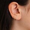 Silver Non-tarnishing Earrings Set Stacked Mini Cubic Zirconia Earrings Mother's Day Gift for Women - Image 4