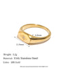 Stainless Steel Oval Face Zircon Paved Star Ring Gold Plated Rings For Lady - Image 7
