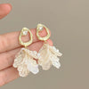 Texture Imitation Pearl Flower Drop Earrings Korean Earring for Woman Party Jewelry Gifts - Image 7