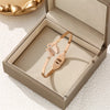 Geometric Zircon Cuff Bracelet For Women Golden Plated Open Bangle Party Wedding Jewelry Gifts - Image 29