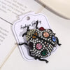 cartoon rhinestonne studded seven star ladybug brooch alloy enamel beetle men's women's clothing pin - Image 19