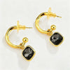 Minimalist Sparkling Black Rhinestone Drop Earrings Women Geometric Pendant Earrings Jewelry Gifts - Image 7