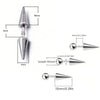 Three-Piece Stainless Steel Spike Piercing Stud Set - Image 6