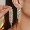 Long Tassel Drop Earrings for Women Black Gold Silver Color Rhinestone Dangle Earring Wedding Party Jewelry Gift - Image 38