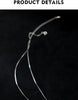 Modian 925 Sterling Silver Simple Line Heart Necklace Pendant For Women Platinum Plated Chain Choker Fine Jewelry Wedding Gift