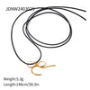 Geometric Pendant Necklace with Wax Cord and Metal Finish Options - Image 17