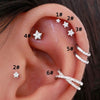 Helix Piercing Star Earrings Women 1pc Zircon Lobe Rook Piercing Tragus Daith Cartilage Ear Jewelry Body Accessories - Image 1