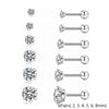 Stainless Steel Screw-Back Piercing Stud Set with 2 mm to 8 mm Details - Image 6