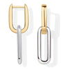 Two Tone U-Shaped Hoop Earrings for Women Exaggerated Hip hop Punk Earring Party Jewelry - Image 2