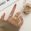 Ten-Piece Stacking Ring Set with Gold-Tone or Silver-Tone Designs - Image 14
