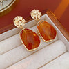 Geometric Resin Drop Earrings in Multiple Colors - Image 3