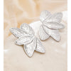 Stainless Steel Metal Flower Stud Earrings Pvd Plated Daily Wear Earrings Jewelry for Women - Image 4