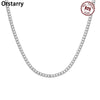 Silver Simple Tennis Chain Necklace Chain Pendant Necklace for Women Birthday Gift Jewelry - Image 1