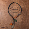 Bohemian Ethnic Wood Leaf Pendants Necklace Vintage Handmade Retro Statement Necklaces for Women Daily Wear Jewelry - Image 2