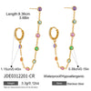 Sweet Colorful Zircon Necklace Earring Bracelet Set For Women Gold Pvd Plated Stainless Steel Jewelry - Image 10