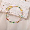Stainless Steel Evil Eye Bracelet For Women Enamel Round Chain Blue Evil Eye Bead Bracelet Summer Beach Foot Jewelry Gift - Image 37