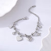 316L Stainless Steel Heart Charm Bracelet with Crystal Accents - Image 27