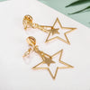 Gold Black Star Ear Clip for Women Vintage Geometric Gold Drop Earring Without Piercing Ears Female Jewelry - Image 4