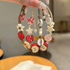 Lovely Apples Charm Bracelet for Girls with Brown Cord Fun and Stylish Accessory for Women Ladies Jewelry - Image 2