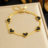 316L Stainless Steel Golden Heart Geometry Zircon Minimalist Series Bracelet Lady Wrist Chain Jewelry - Image 29