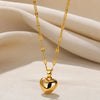 Stainless Steel Love Heart Necklace For Women Lip Chain Simple Love Pendant Necklace Jewelry Gift - Image 2
